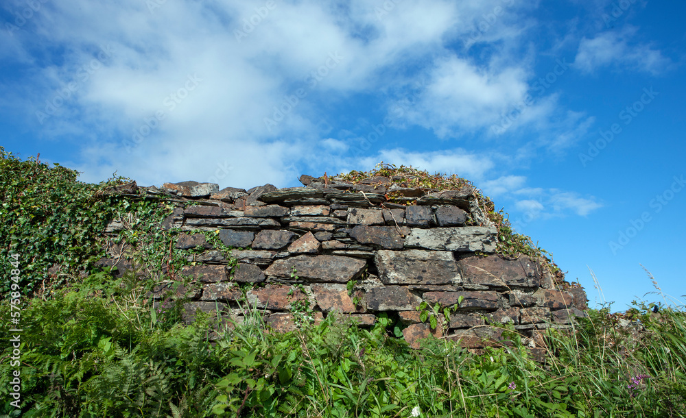 Stone wall. Slieve League. Cork County. Westcoast Ireland. 
