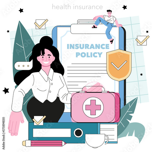 Insurance agent. Contract of security of life from potential damage.