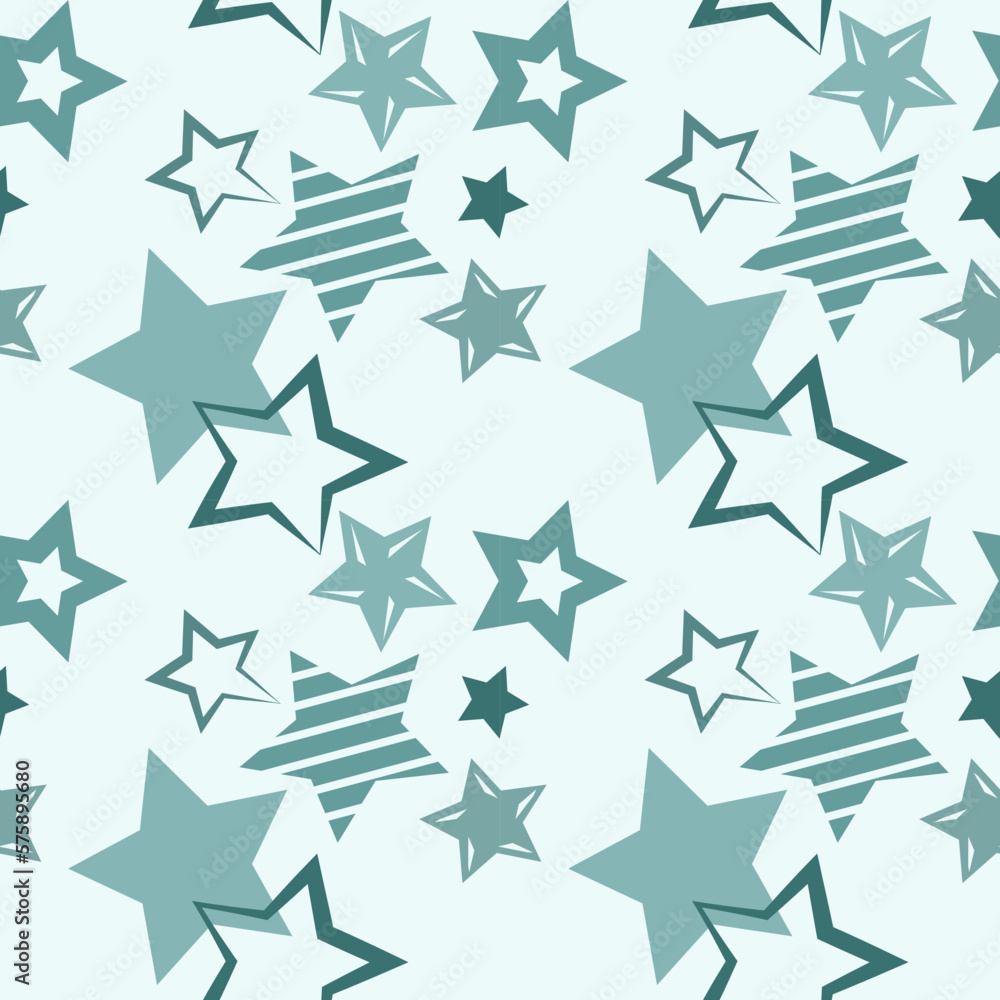 Seamless vector pattern with stars on light background, decorative wallpaper, fabric print. Seamless vector pattern with stars on light background, decorative wallpaper, fabric print.