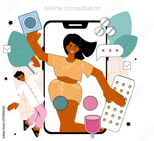 Sexual education online service or platform. Sexual health lesson