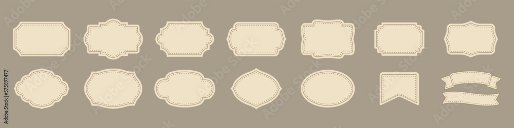Vintage label frame collection. Set of badges frame Stock Vector ...