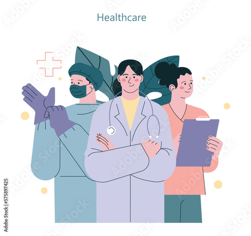 Sustainability and social responsibility. Healthcare development. Hospital