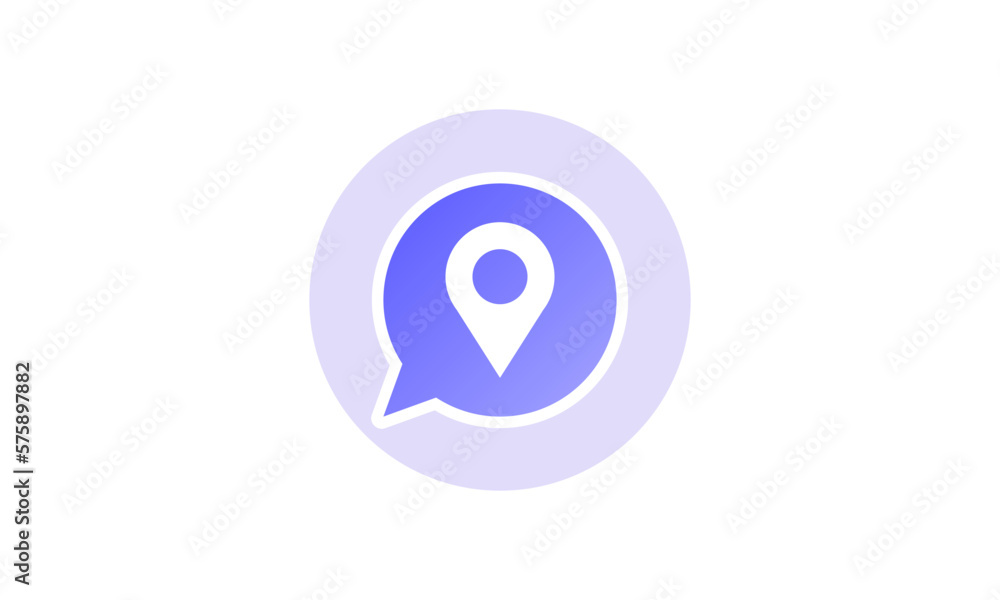 icon simple Pin, Logo point location, Vector illustration symbol design icon simple Pin, Logo point location, Vector illustration symbol design