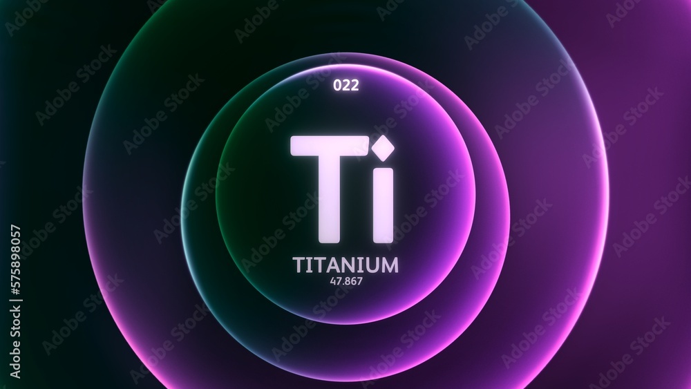 Titanium Periodic Table Science Content Title Design Illustration Background Titanium Periodic Table Science Content Title Design Illustration Background