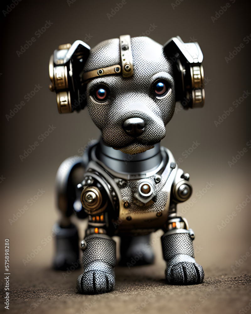 AI Digital Illustration Cyborg Dog AI Digital Illustration Cyborg Dog