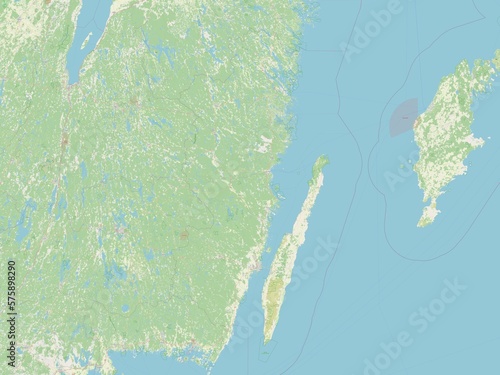 Obraz na płótnie Kalmar, Sweden. OSM. No legend w salonie