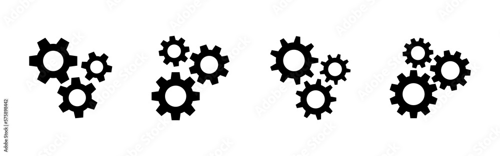Vector Setting Gear icon set illustration Vector Setting Gear icon set illustration
