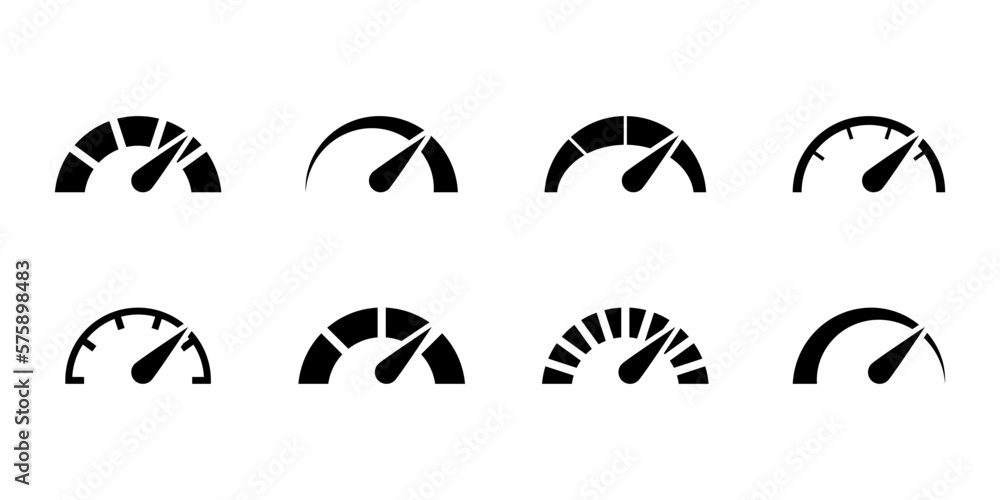 Vector Speedometer icon set illustration Vector Speedometer icon set illustration