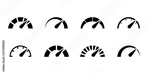 Vector Speedometer icon set illustration