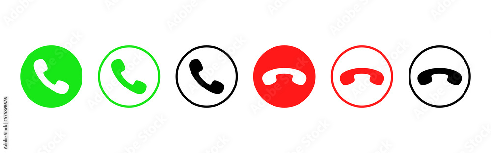 Phone call icon set vector illustration Phone call icon set vector illustration