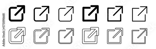 Vector External link icon set illustration