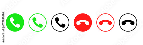 Phone call icon set vector illustration