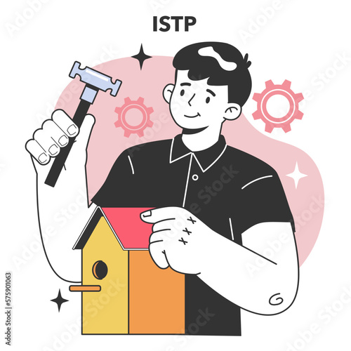 ISTP MBTI type. Character with the introverted, sensing, thinking, photo