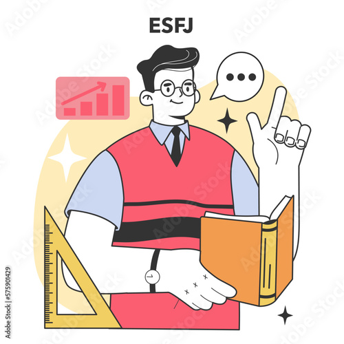 ESFJ MBTI type. Character with the extraverted, observant, feeling,