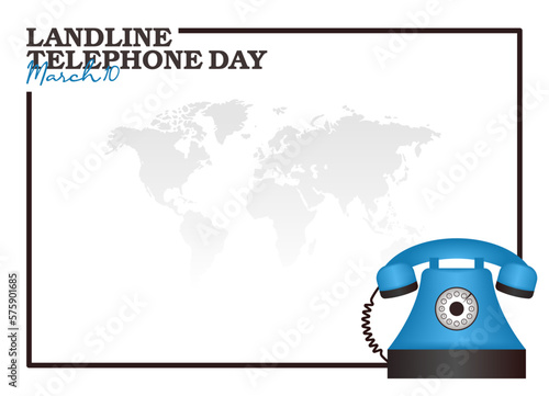 vector graphic of landline telephone day good for national landline telephone day celebration. flat design. flyer design.flat illustration.