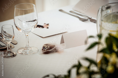 tableware and table decorations at celebrations