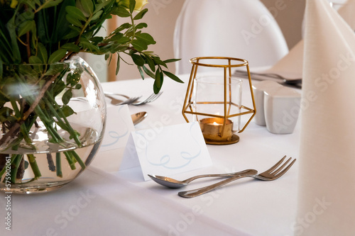 tableware and table decorations at celebrations
