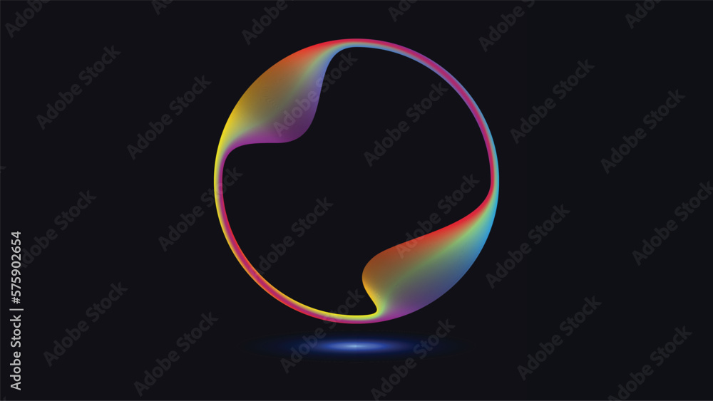 Color gradient with circle shape on black background Color gradient with circle shape on black background