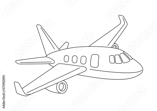 Illustration of air plane. Icon of transportation. Business or industrial image.