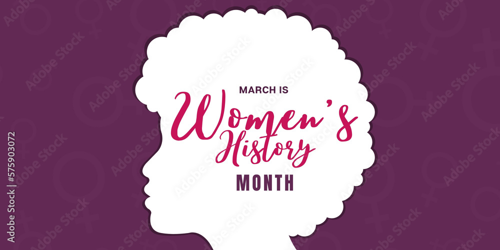 Women's History Month. March. Illustration.