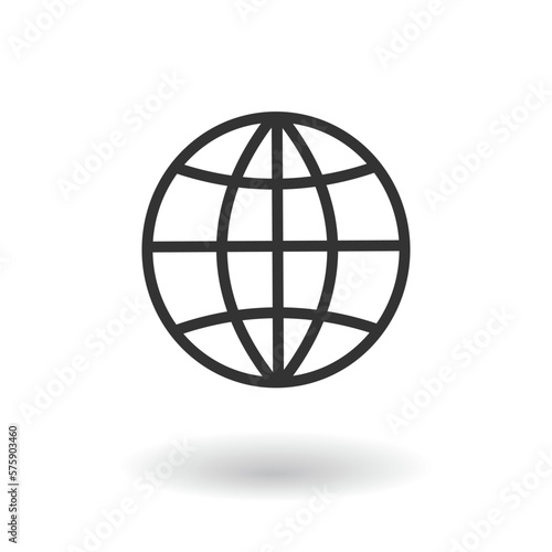 Earth icon. World global element vector ilustration.