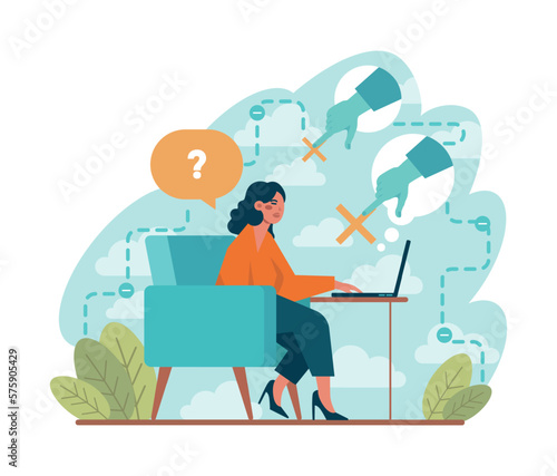 Gender inequality. Women social imparity problem. Bias and sexism