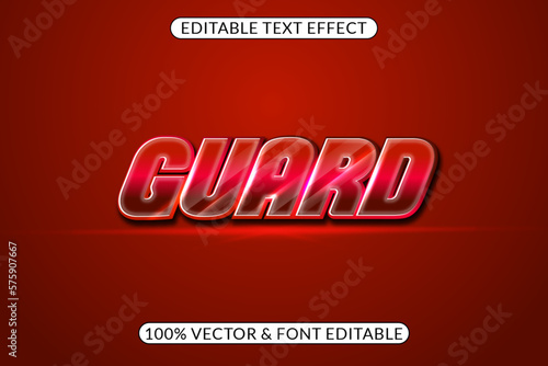 Guard Text effect, editable shiny text style