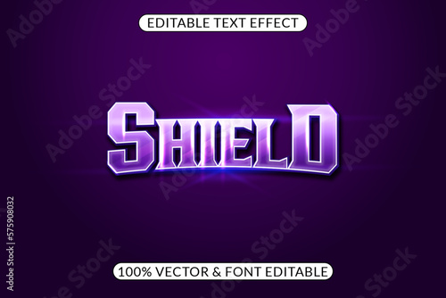 Shield Text effect, editable shiny text style