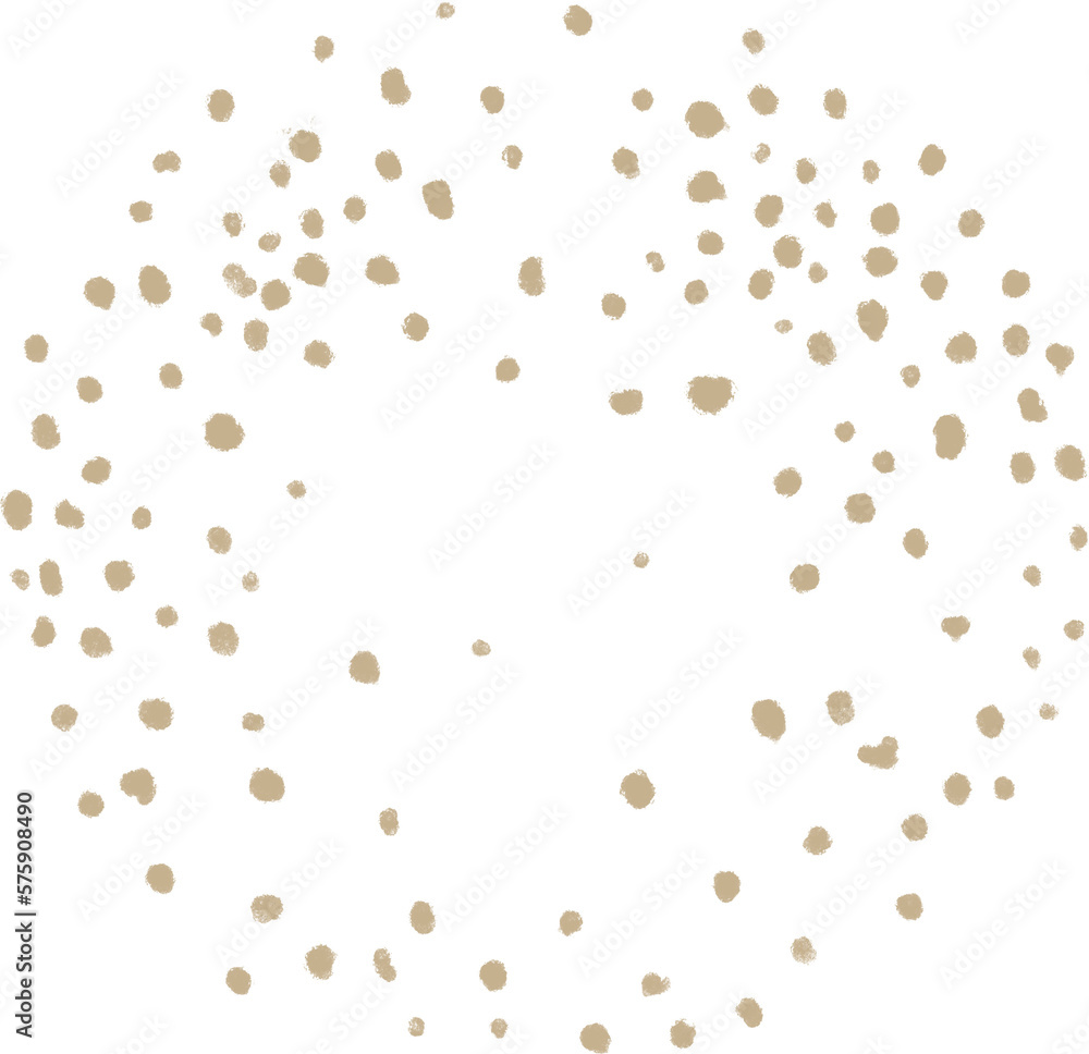 Abstract boho element, minimalistic pastel clipart, beige polka dots Abstract boho element, minimalistic pastel clipart, beige polka dots