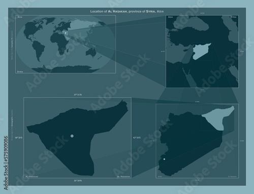 Al Hasakah, Syria. Described location diagram photo