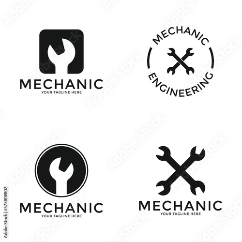 Set of spanner logo vector symbol illustration design. spanner logo concept
