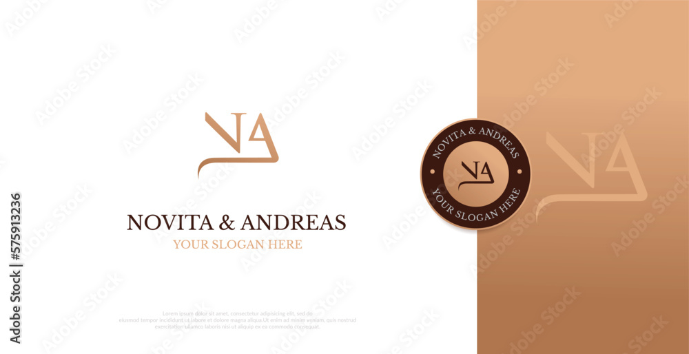 Initial NA Logo Design Vector 