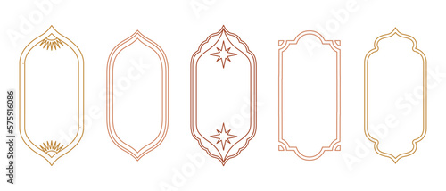 Vector logo design template - abstract symbol in ornamental arabic style - arch and emblem for luxury products, hotels, boutiques, jewelry, oriental cosmetics, restaurants, shops and stores