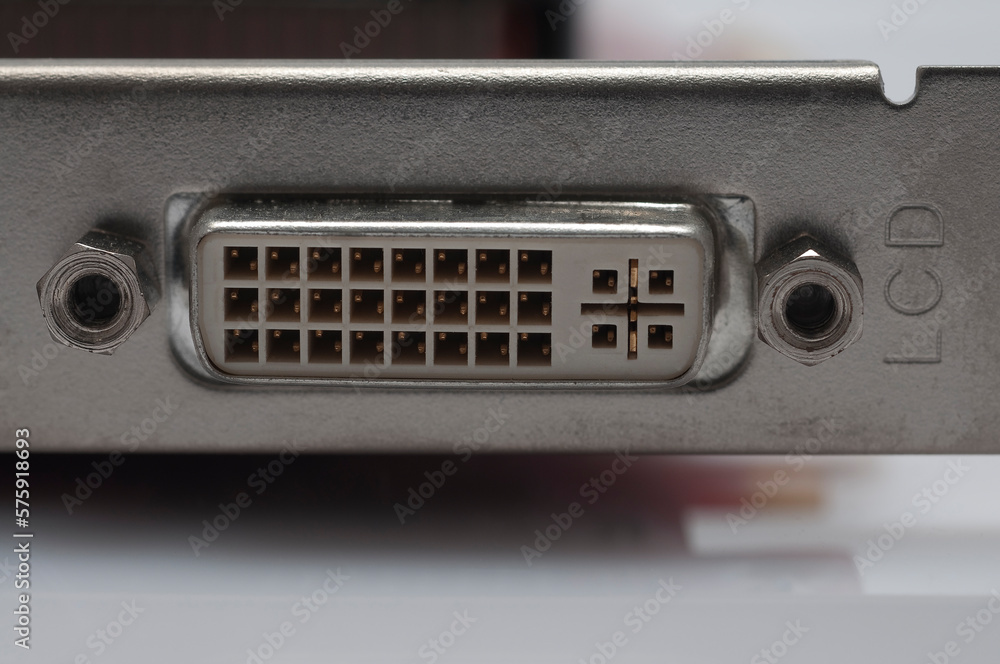 Digital LCD graphic card connection for modern monitor Digital LCD graphic card connection for modern monitor