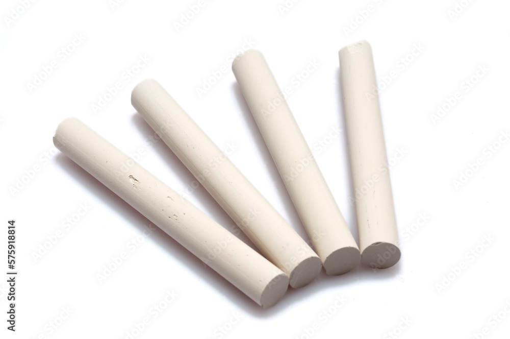 four white chalk to write on blackboards four white chalk to write on blackboards