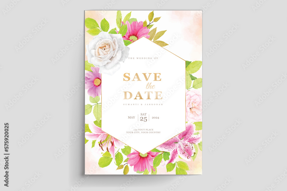 floral ornament wedding card floral ornament wedding card