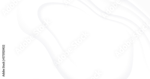 Elegant light grey white wavy background. Dairy abstract curved shapes. Digital minimal universal 3d BG. Soft premium minimalist luxury design template. Minimal simple black text logo. Swirl pattern