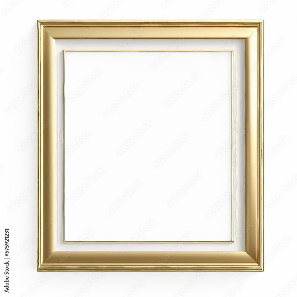 Gold frame for photo, pictures. Yellow metal mockup, inner white border. Top view. Flatlay. Isolated card design element, scrapbooking. AI generated. Transparent background, PNG. Gold frame for photo, pictures. Yellow metal mockup, inner white border. Top view. Flatlay. Isolated card design element, scrapbooking. AI generated. Transparent background, PNG.