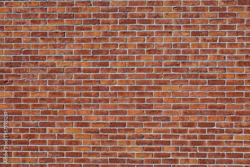 Quadro su tela Old red brick wall background. Masonry wall, stonework