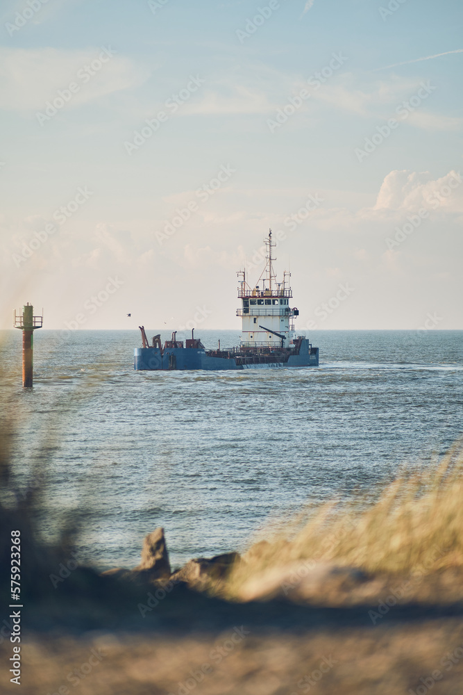 sand replenishments at west coast of denmark. High quality photo