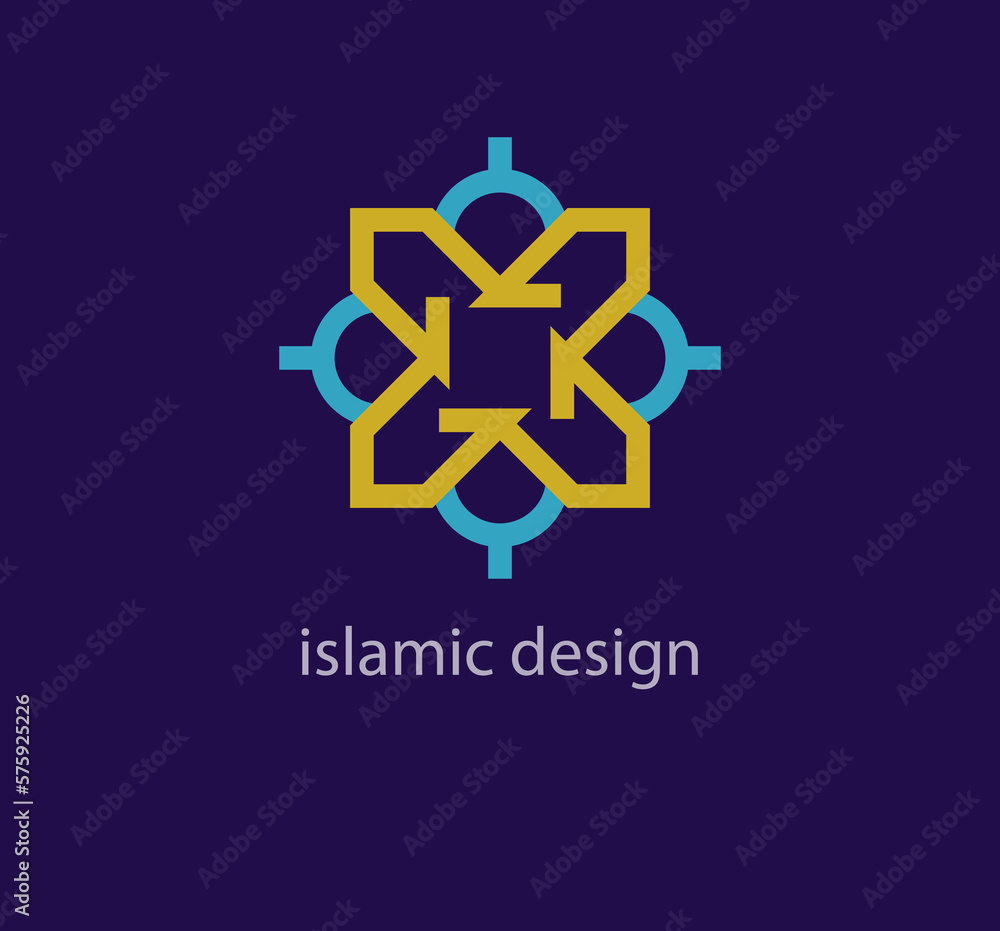 Unique islamic logo design template style. Abstract arabic symbol. Geometric unique shapes. Modern color transitions. Religion and Culture design logo template. vector. Unique islamic logo design template style. Abstract arabic symbol. Geometric unique shapes. Modern color transitions. Religion and Culture design logo template. vector.