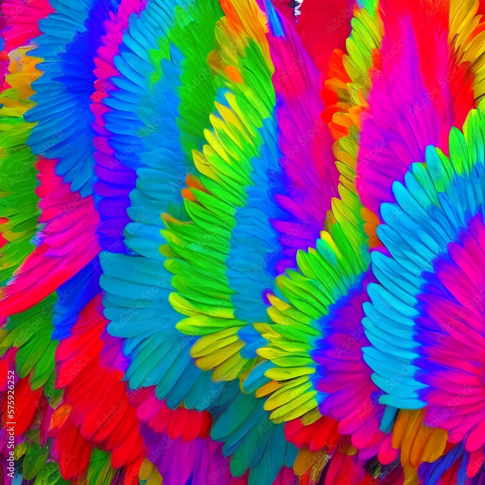Obraz premium colorful angel wings - generative ai
