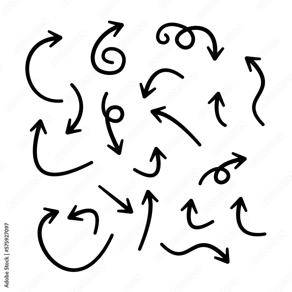 illustration design hand drawn drawn arrow set illustration design hand drawn drawn arrow set