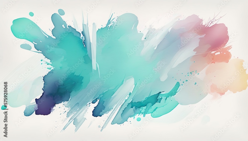 Abstract background with soft pastel color strokes and splashes that blend together and create a dynamic atmosphere