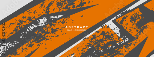 Abstract background modern vector racing orange and black.