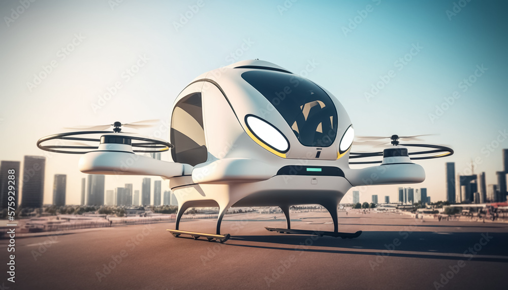 Future of urban air mobility, city air taxi, UAM urban air mobility ...