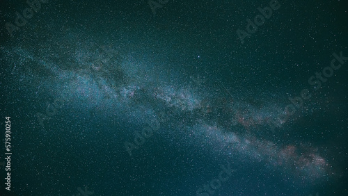 Natural Real Night Sky Stars With Milky Way Galaxy. Amazing Bright Night Sky. © Grigory Bruev