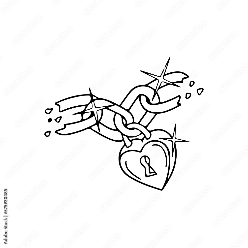 vector illustration of a padlock with a chain vector illustration of a padlock with a chain