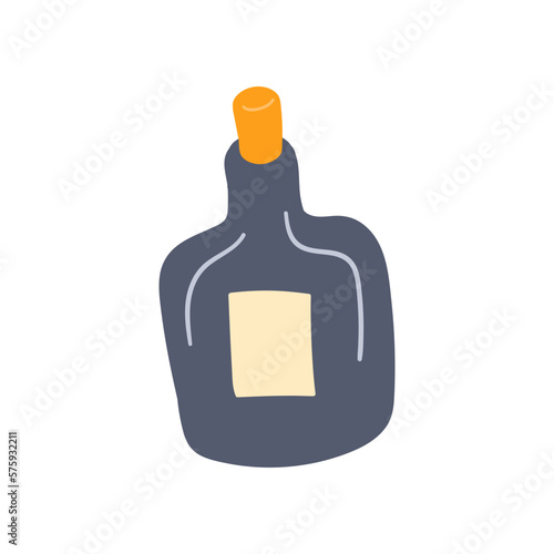 Bottle Or Flacon. Hand Drawn Illustration