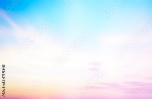 colorful gradient sky at summer, pastel tones of beautiful sunset